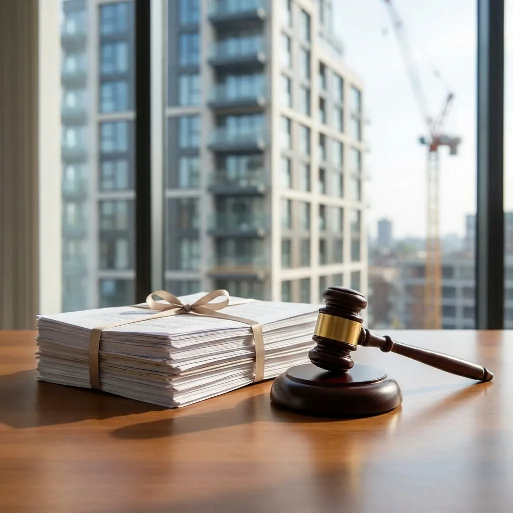 Concept image representing leasehold reform and legal documents