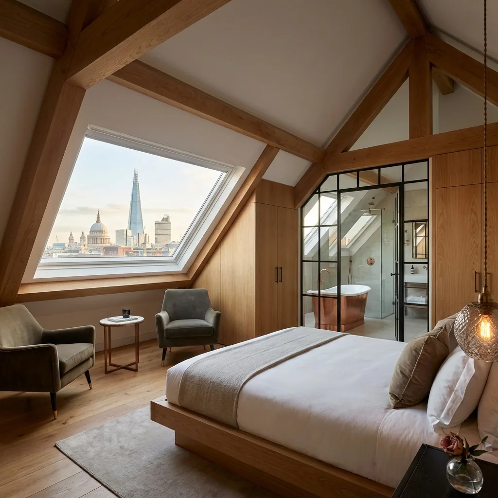 Modern rooflight in loft conversion bringing natural light